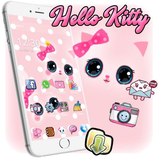Hello Princess Kitty Pink Cute Cartoon Theme 1.1.5