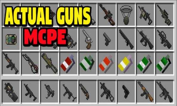 Actual Guns Mod for Minecraft PE screenshot 1