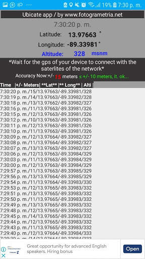 UBICATE APP to calculate Altitude, GpS Of line. 5 تصوير الشاشة