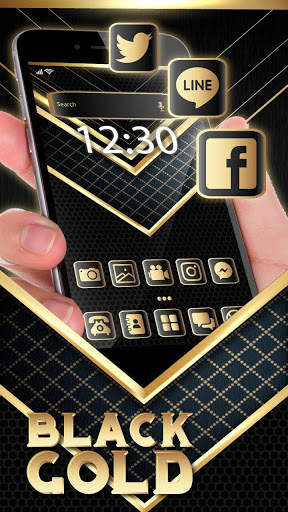Black Gold Launcher Theme Live HD Wallpapers screenshot 2