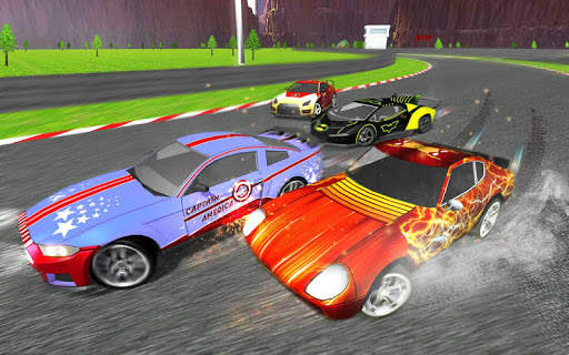 Master Superhero Car Racing games: Lightening Car screenshot 1