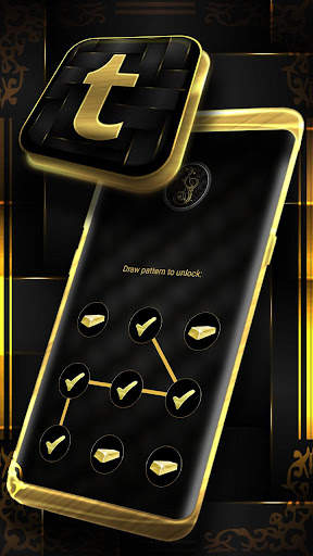Gold Black Launcher Theme screenshot 4