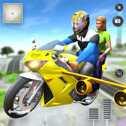 Flying Bike Modern Taxi - Bike Games 2020 1.1.1