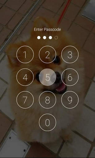 Puppy Dog Pattern Lock Screen Cute Puppy Pin Lock screenshot 2