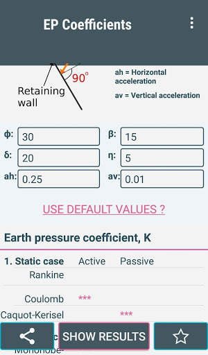 Retaining Wall Design- Soil Coefficient CALCULATOR screenshot 7