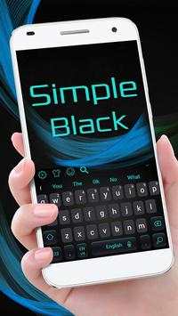 Simple Cool Black Keyboard Theme screenshot 1