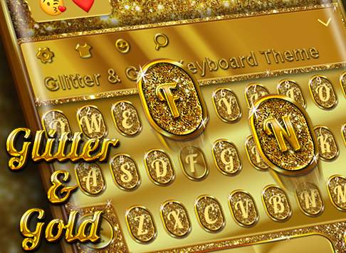 Glitter and Gold Premium Keyboard Theme screenshot 4