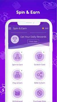 Spin and earn - unlimited earn money online स्क्रीनशॉट 1