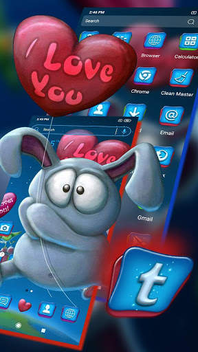 Cartoon Bunny Launcher Theme screenshot 1