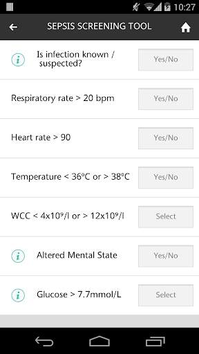 NEWS & SEPSIS SCREENING screenshot 2