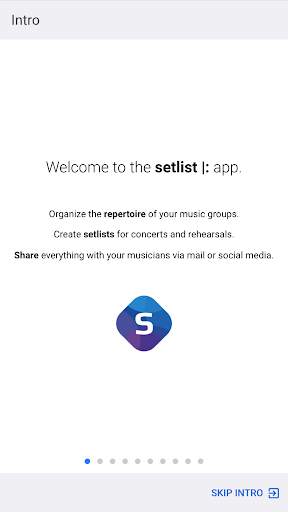 band music setlist screenshot 1