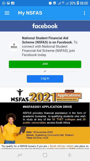 My NSFAS screenshot 1