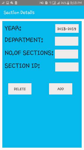 DEPARTMENT TIME TABLE GENERATOR APP screenshot 2