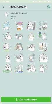 Machiko Rabbit Stickers 3 تصوير الشاشة