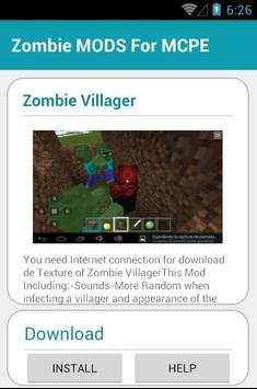 Zombie MODS FOR MCPE screenshot 4