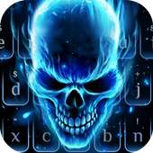 3D Blue Flaming Skull Keyboard icon