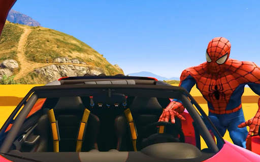 Superhero Car Racing Stunts Limits screenshot 1