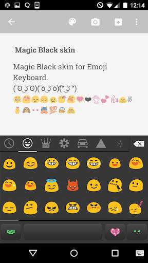 Magic Black Emoji Keyboard screenshot 2