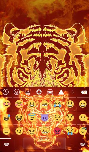 Fire Tiger Keyboard Wallpaper screenshot 4