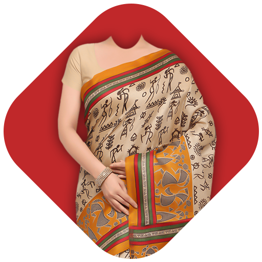 Women Fancy Saree Photo Suit Photo Editor أيقونة