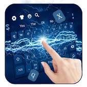 Blue Lightning Flash Keyboard on 9Apps