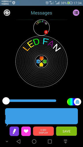 Mobicom LEDfan mobile display screenshot 2
