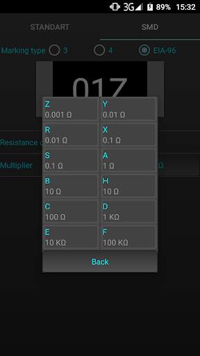 Resistor manager screenshot 4