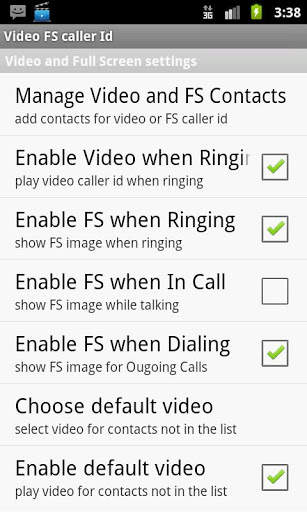 Video Full Screen Caller ID Tr screenshot 1