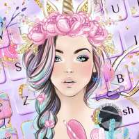 Unicorn Girl keyboard logo
