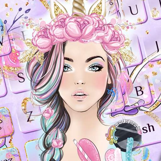 Unicorn Girl keyboard 10001001