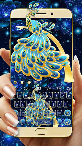 Gold Peacock Diamond Keyboard screenshot 1
