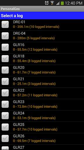 PersonalGeo geology logging screenshot 3