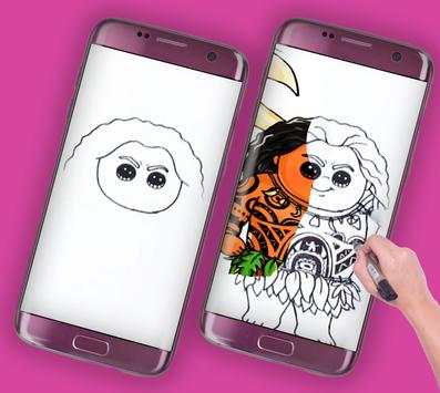How To Draw Disney Moana screenshot 4
