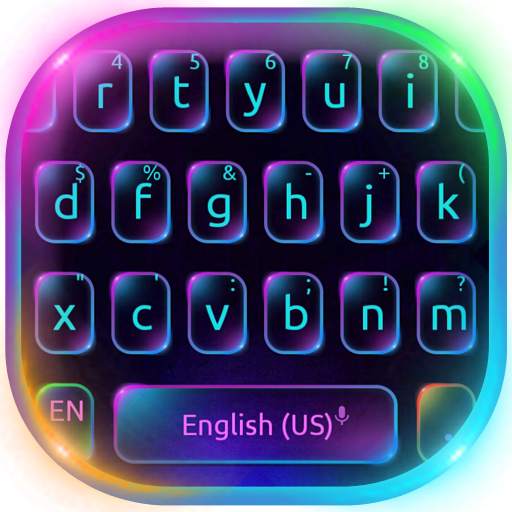 Fluorescent Neon Keyboard Theme 10001004