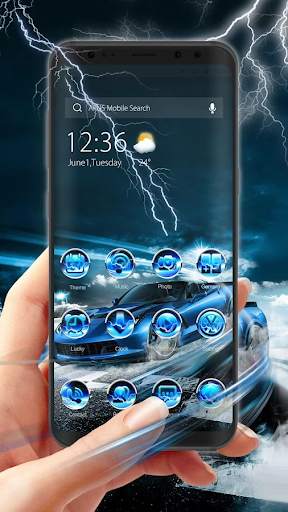 Blue Lightning Cool Car theme & wallpapers screenshot 3