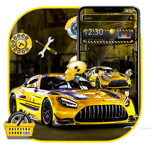 Yellow Super Speed Car Theme icon