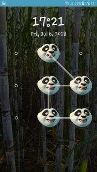 Lock Screen Angry Panda Pattern Code Security screenshot 4