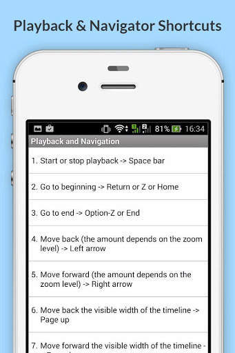 Free Garage Band Shortcuts screenshot 3