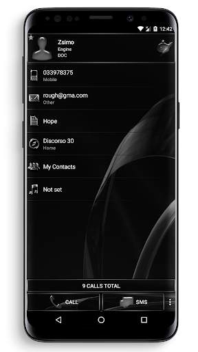 Dialer Theme MetalGate Black 2 تصوير الشاشة