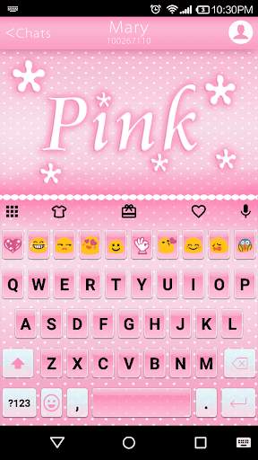 Pink Emoji Keyboard -Emoticons स्क्रीनशॉट 1