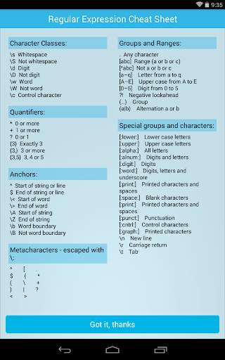 RegEx Generator 10 تصوير الشاشة