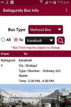 Batlagundu Bus Info screenshot 5