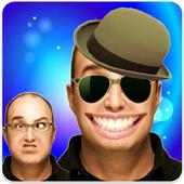 Fun face changer photo montage logo