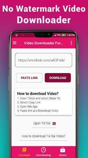SaxTik -Video Downloader For TicTok | No Watermark screenshot 1
