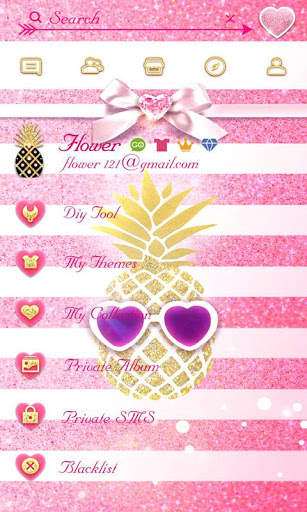 (FREE) GO SMS PINEAPPLE THEME screenshot 5