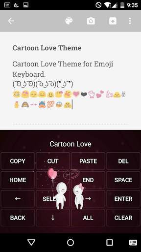 Cartoon Love Emoji Keyboard screenshot 3