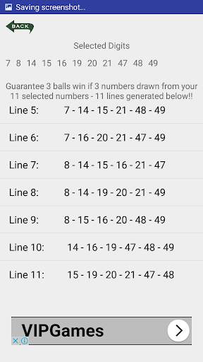 Lotto Toto Wheel Generator (4D, 5D, 6D) screenshot 3