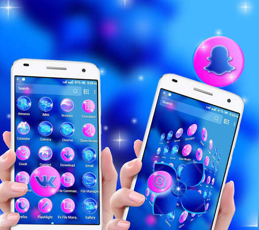 Blue Flower Launcher Theme screenshot 3