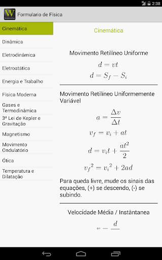 Formulário de Física screenshot 6