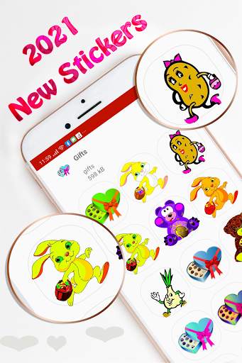 Stickers: gift, love, funny new wastickerspp 2021 screenshot 1